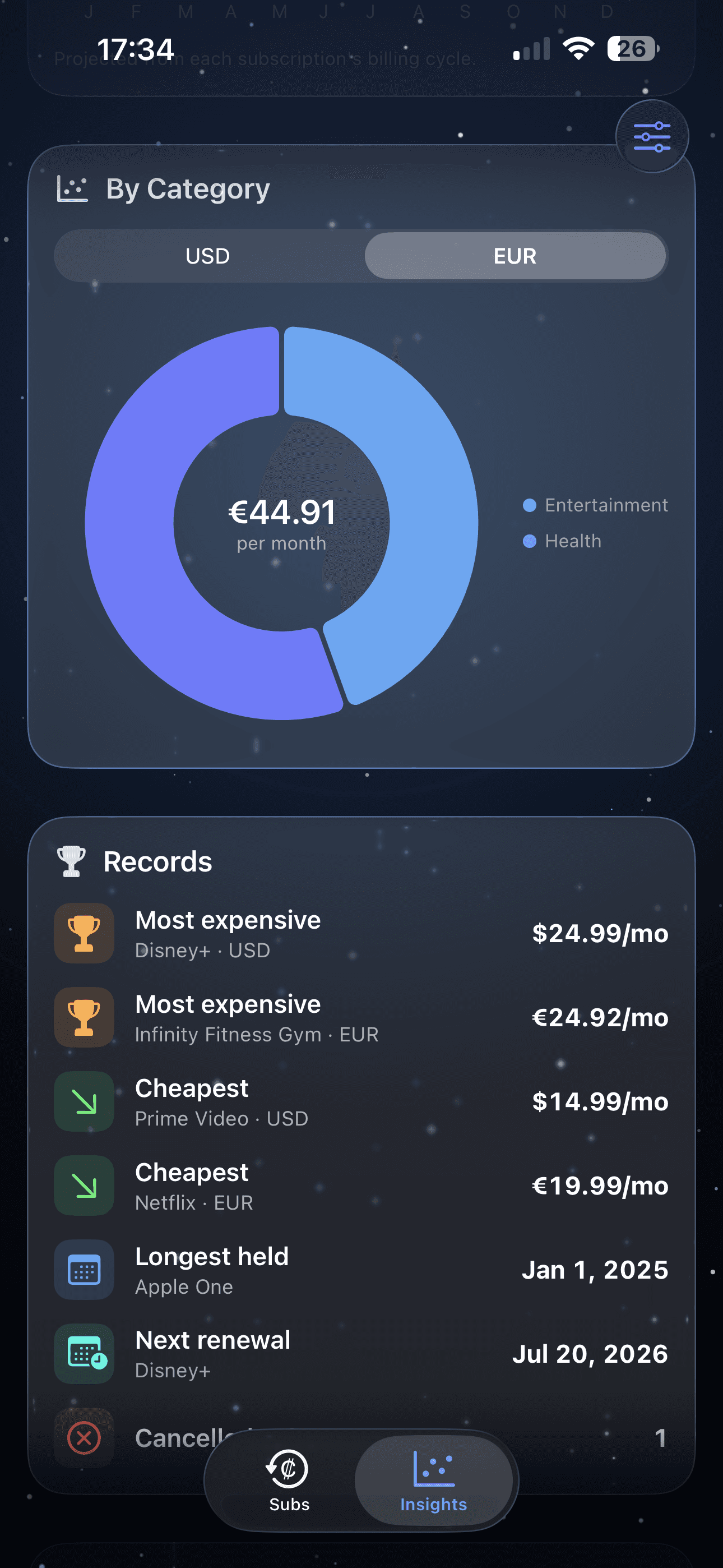 Gargantua left app screenshot